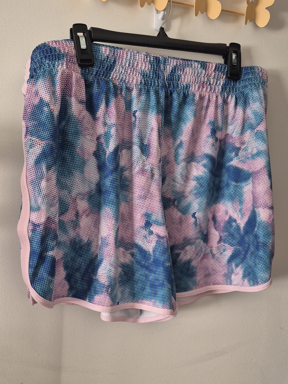 Women’s Pink & Blue Athletic Shorts - Lightweight Running Shorts